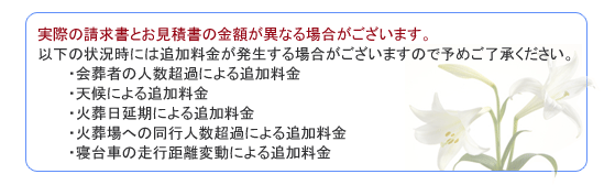 追加料金に関して