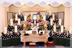 葬儀料金150万円セット例：白木祭壇